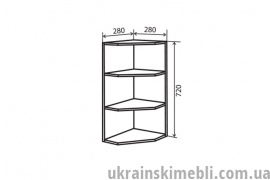 В15 Полиці кутові 72 (Кухня Amore Classic)